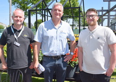 Jos van Schie, Wim Zandwijk en Niels van Diemen van Muller Seeds bezochten de FlowerTrials natuurlijk ook.